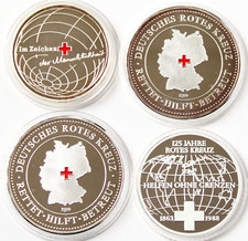 4 Silbermedaillen Medaillen