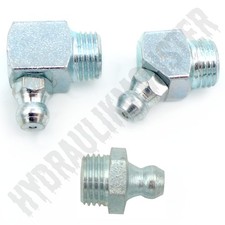 Kegelschmiernippel M6, M8, M10 Fettnippel, 45°, 90°, gerade, BSP-Zoll, einschlag