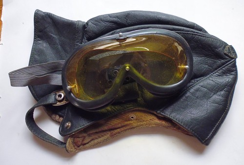 Alte motorrad haube - und, brille