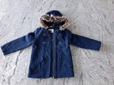 Wintermantel / Dufflecoat für Mädchen in Gr. 140, dunkelblau