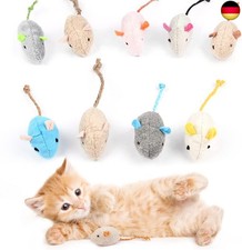 Adiwo katzenspielzeug Maus, 9 Stück Katzenminzen Spielzeug Plüsch Maus mit K