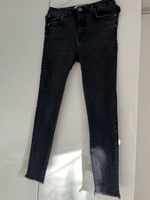 Jeans denim schwarz fransen - jeans,