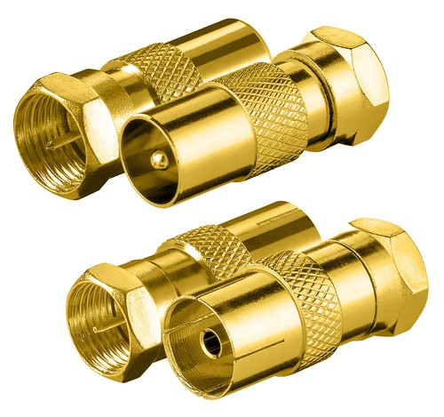 Sat adapter stecker auf - f-stecker,