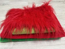 4x Set Teddy Fell Kunstfell KoWebpelz Plüsch Weichnachts Deko Bekleidung Kostüme