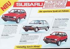 Subaru Justy 198? Prospekt