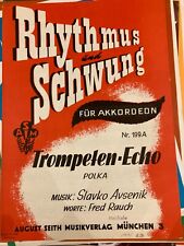 Trompeten-Echo Polka Slavko Avsenik  Einzel Akkordeon Noten