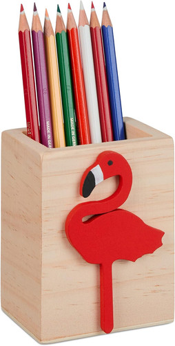 Stiftehalter flamingo holz - stiftehalter,