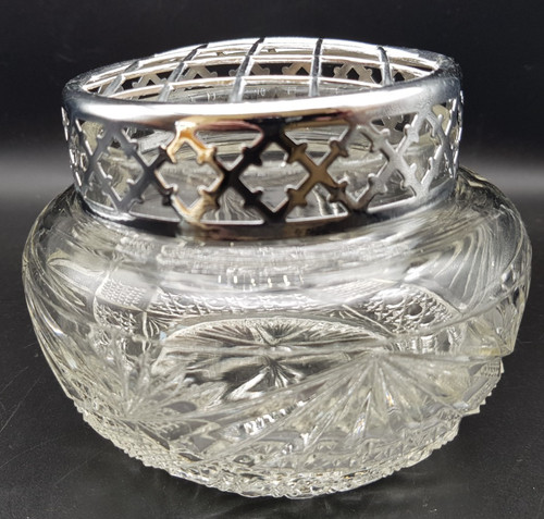 Vintage glas rosenschale mit - vintage,