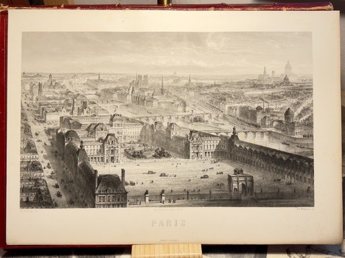 Paris panorama 1860 stahlstich - paris,
