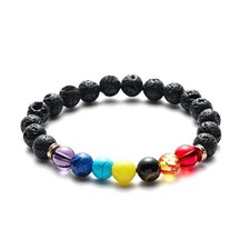 Armband lavasteine chakra - lavasteine,,