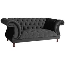 Max Winzer | Ivette | Sofa 2-Sitzer | schwarz | Samtvelours