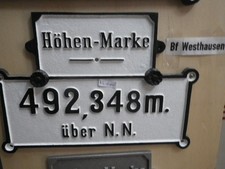 Schild Höhenmarke Hoehenmarke
