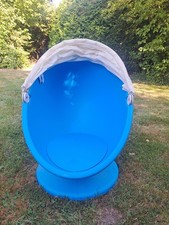 Ikea PS Lömsk Drehsessel blau/weiß