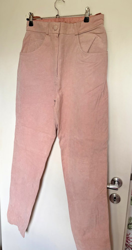 Echtleder jeans puderrosa - in,