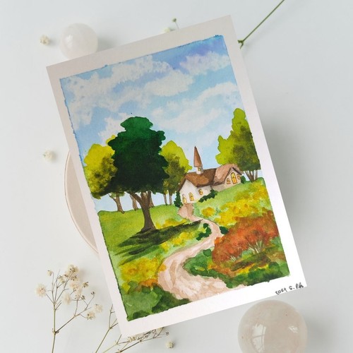 Kleine kirche aquarell - kleine,