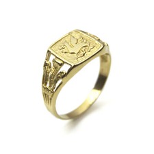 Siegelring Gold Welsh Dragon und Prince of Wales  