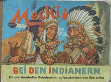 Mecki (von Hörzu) Kinderbuch "Bei den Indianern " Hardcover- 50 er Jahre