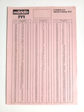 Märklin  Preisliste zum