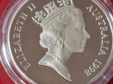 Känguru Silber 1 Oz Silber Polierte Platte 1998