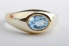Blautopas Ring 333 8k Gelb
