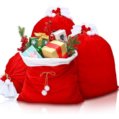 Weihnachtsmann sack rot samt - weihnachtsmann,