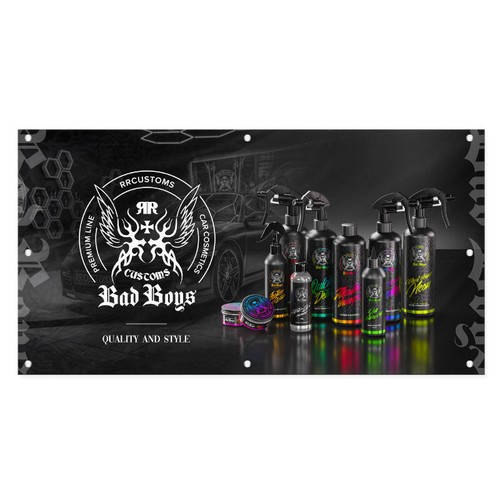 Bad boys banner - boys, 79x150mm