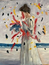 Original Ölgemälde signiert auf Holz moderne Max Liebermann Interpretation