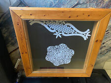 Tisch mit Glasplatte und Schublade, Massivholz