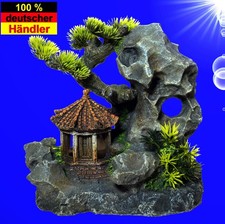 1A Aquarium Terrarium Deko 🐟 TEMPEL MIT FELSEN 🐟Dekoration Stein Zubehör Höhle