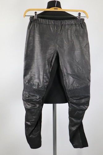 Damen leder leggings - leder-leggings, schwarz