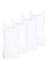 GÖTZBURG Tank-Top Unterhemd Herren 4er Pack Feinripp Achselhemd weiß Baumwolle