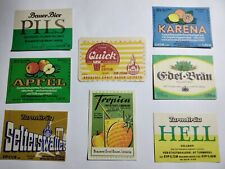 DDR Bieretiketten 8 Stück Ernst Bauer Leipzig  Turmbräu 