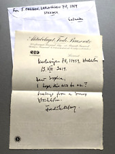 FREDRIK OHLSSON († 2023) "Pippi Langstrumpf" signed Brief 22x29 Autogramm