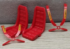 #715rot 1:18 Sportsitze Schalensitze Sportgurte Tuning Diorama ZUBEHÖR
