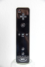 Original Nintendo Wii 2 in 1 Remote Motion Plus Inside Controller SchwarzRVL-036