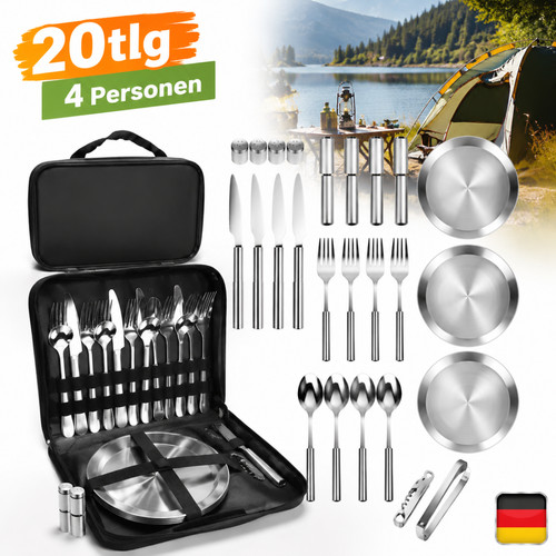 Campingbesteck set teilig - campingbesteck, 4