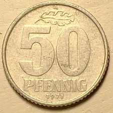 DDR Münze 50 Pfennig  1971
