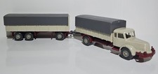 Wiking H0 1:87 Modellauto Plane/Pritschen LKW Krupp Titan LASTZUG FARB ELFENBEIN