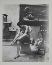 Heinrich Zille Akt Erotik Dornauszieher-Pose Grffelkunst rar Aktphotographie