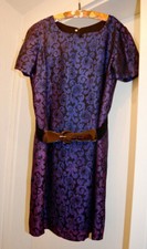 Kleid Vintage Brokatkleid,Blau/ Lila - leicht glänzend, absoluter Hingucker