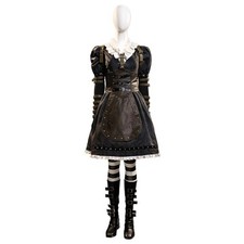 Alice Madness Returns Cosplay Schwarz Kostüm Schuhe