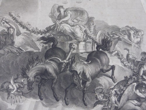 Frau auf streitwagen allegorie - frau,