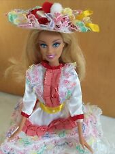 Barbie SquareDance Kleid+Hut Pompons+Tasche Tellerrock Swing 50er Spitze Vintage