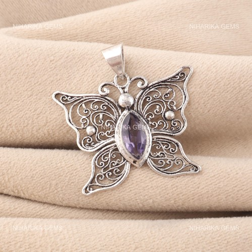 Iolite stein charm anhänger - iolite,