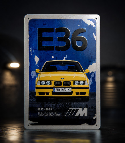 Blechschild bmw e36 20x30cm - blechschild,