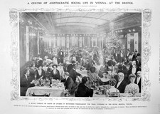 Alter Druck Abendhotel Bristol