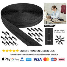 Endlos Reissverschluss Schwarz