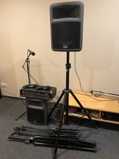 Gesangsanlage 4 Kanäle, mit 2 Lautsprechern und 3 Micros