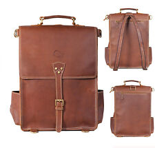 Echt Jahrgang Leder Rucksack