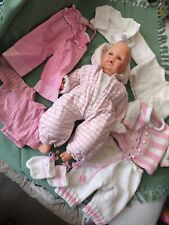 "Zapf" Babypuppe, Weichkörper,Schlafaugen 47cm;+ Schneeanzug,Hosen,Socken,Pullis